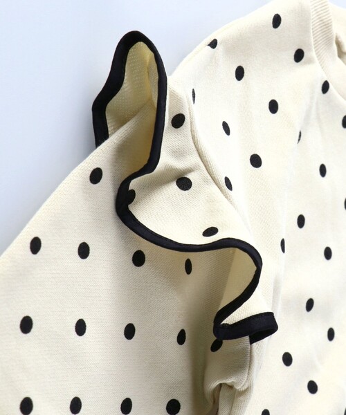 BRANSHES（ブランシェス）の「無地/ドット柄袖フリル長袖トレーナー（スウェット・キッズ・アイボリー/ブラウン/ピンク・100/110/120/90/140/150/130）」の19枚目の写真