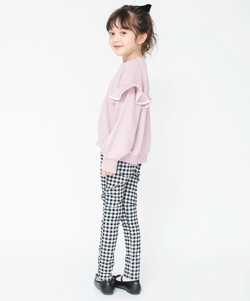 BRANSHES（ブランシェス）の「無地/ドット柄袖フリル長袖トレーナー（スウェット・キッズ・アイボリー/ブラウン/ピンク・100/110/120/90/140/150/130）」の13枚目の写真