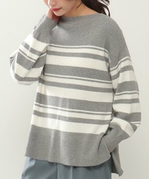 総針ボートネックプルオーバー