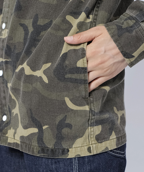 MILKFED.(ミルクフェド)の「BIG SHIRT JACKET(ブルゾン・レディース・カモフラージュ/インディゴブルー・SMALL/MEDIUM)」の10枚目の写真