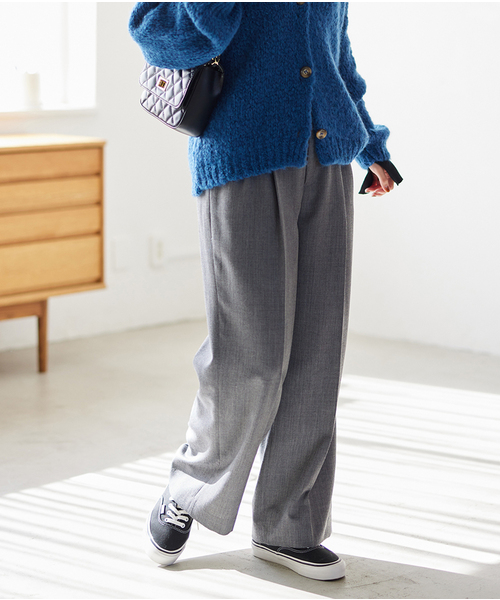 JOURNAL STANDARD(ジャーナルスタンダード)の「ワイドスラックスパンツ(その他パンツ・レディース・チャコールグレー/ピンク/ダークブルー・36/38)」の2枚目の写真