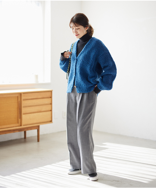 JOURNAL STANDARD(ジャーナルスタンダード)の「ワイドスラックスパンツ(その他パンツ・レディース・チャコールグレー/ピンク/ダークブルー・36/38)」の7枚目の写真