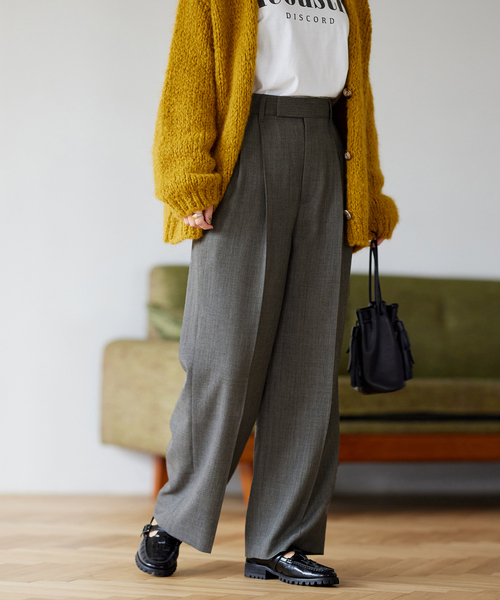 JOURNAL STANDARD(ジャーナルスタンダード)の「ワイドスラックスパンツ(その他パンツ・レディース・チャコールグレー/ピンク/ダークブルー・36/38)」の14枚目の写真