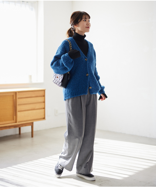 JOURNAL STANDARD(ジャーナルスタンダード)の「ワイドスラックスパンツ(その他パンツ・レディース・チャコールグレー/ピンク/ダークブルー・36/38)」の4枚目の写真