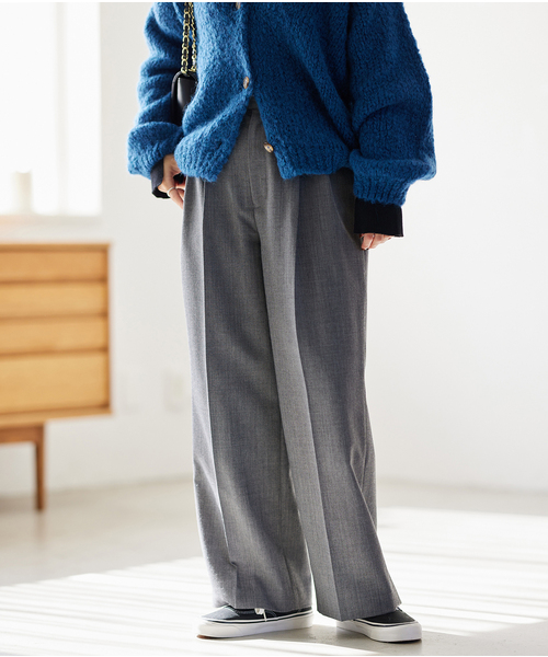 JOURNAL STANDARD(ジャーナルスタンダード)の「ワイドスラックスパンツ(その他パンツ・レディース・チャコールグレー/ピンク/ダークブルー・36/38)」の5枚目の写真