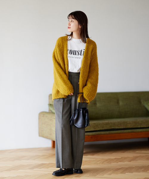 JOURNAL STANDARD(ジャーナルスタンダード)の「ワイドスラックスパンツ(その他パンツ・レディース・チャコールグレー/ピンク/ダークブルー・36/38)」の6枚目の写真
