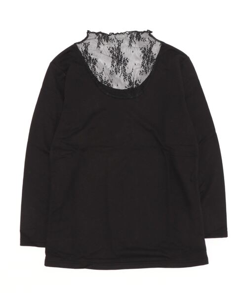 and it_(アンドイット)の「極暖シアーネックインナーカットソー(Tシャツ/カットソー・レディース・オフホワイト/ブラック系1/ブラック系2・LL/M/L)」の18枚目の写真