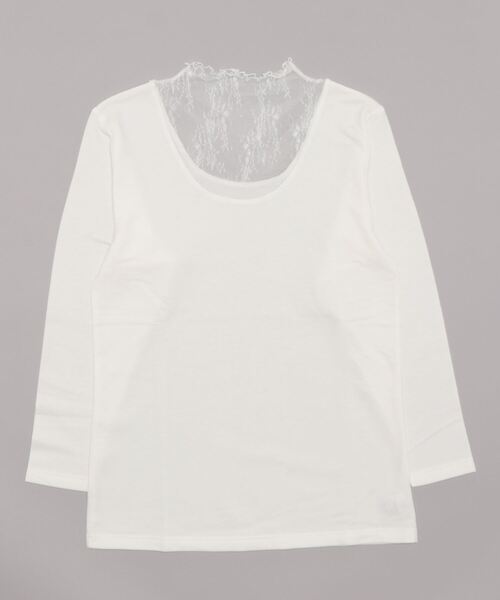 and it_(アンドイット)の「極暖シアーネックインナーカットソー(Tシャツ/カットソー・レディース・オフホワイト/ブラック系1/ブラック系2・LL/M/L)」の15枚目の写真