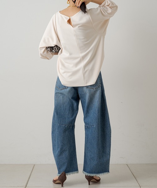LOUNGEDRESS（ラウンジドレス）の「ジョーゼットボリューム袖ブラウス 