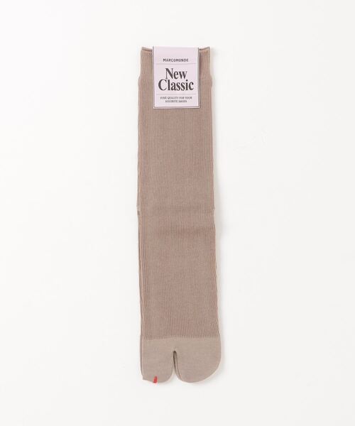 MARCOMONDE（マルコモンド）の「MARCOMONDE（マルコモンド）high gauge cotton tabi socks/コットンタビソックス（ソックス/靴下・レディース・ブラウン/ブルー/ピンク/ホワイト/ブラック・F）」の4枚目の写真