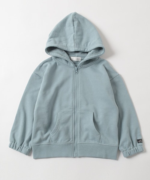 b・ROOM(ビールーム)の「ドロップシンプルジップパーカ(Tシャツ/カットソー・キッズ・アイボリー/ブルーグレー/グリーン/ネイビー/マスタード・100cm/110cm/120cm/130cm/140cm/150cm)」の3枚目の写真