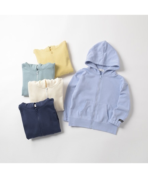 b・ROOM(ビールーム)の「ドロップシンプルジップパーカ(Tシャツ/カットソー・キッズ・アイボリー/ブルーグレー/グリーン/ネイビー/マスタード・100cm/110cm/120cm/130cm/140cm/150cm)」の9枚目の写真