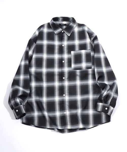 MARUKAWA(マルカワ)の「オンブレチェック レギュラーカラー ネルシャツ(シャツ/ブラウス・メンズ・ネイビー/グリーン/ブラック/ブルー/オレンジ/レッド/ブラック系その他/ブラウン/ブルー系その他・M/LL/L)」の3枚目の写真