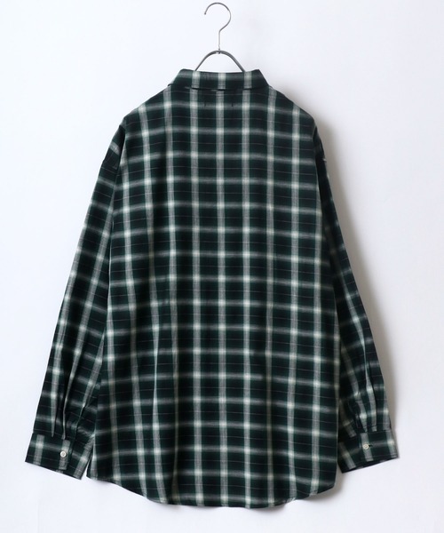 MARUKAWA(マルカワ)の「オンブレチェック レギュラーカラー ネルシャツ(シャツ/ブラウス・メンズ・ネイビー/グリーン/ブラック/ブルー/オレンジ/レッド/ブラック系その他/ブラウン/ブルー系その他・M/LL/L)」の11枚目の写真