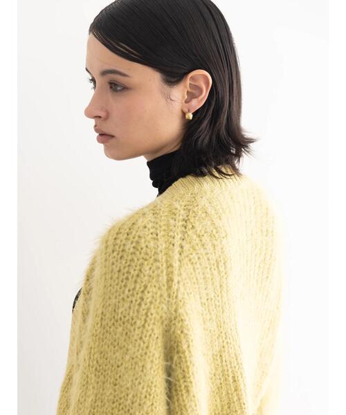 koe（コエ）の「【&g'aime】シャギーニットカーディガン（カーディガン/ボレロ・レディース・ライトグリーン/ブラック・FREE）」の7枚目の写真