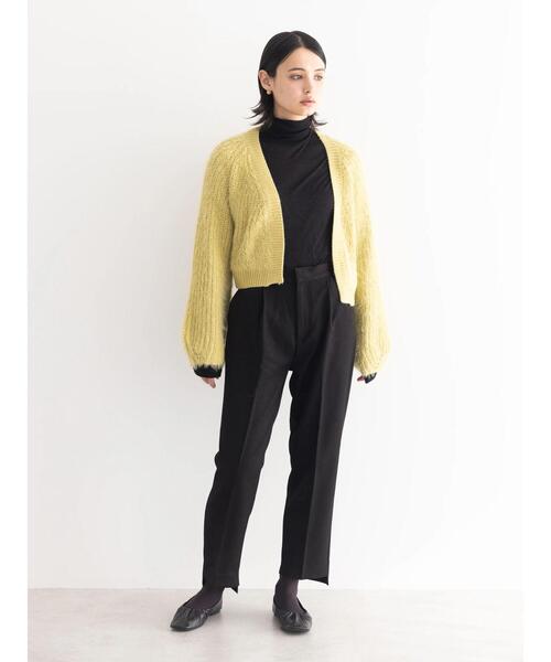 koe（コエ）の「【&g'aime】シャギーニットカーディガン（カーディガン/ボレロ・レディース・ライトグリーン/ブラック・FREE）」の8枚目の写真