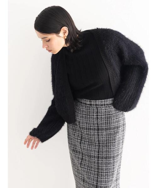 koe（コエ）の「【&g'aime】シャギーニットカーディガン（カーディガン/ボレロ・レディース・ライトグリーン/ブラック・FREE）」の11枚目の写真