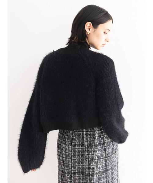 koe（コエ）の「【&g'aime】シャギーニットカーディガン（カーディガン/ボレロ・レディース・ライトグリーン/ブラック・FREE）」の13枚目の写真