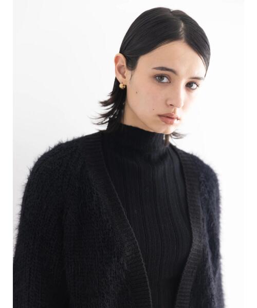 koe（コエ）の「【&g'aime】シャギーニットカーディガン（カーディガン/ボレロ・レディース・ライトグリーン/ブラック・FREE）」の14枚目の写真