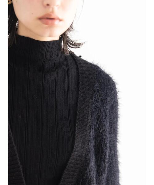 koe（コエ）の「【&g'aime】シャギーニットカーディガン（カーディガン/ボレロ・レディース・ライトグリーン/ブラック・FREE）」の16枚目の写真