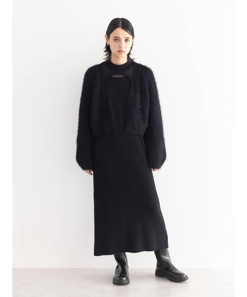 koe（コエ）の「【&g'aime】シャギーニットカーディガン（カーディガン/ボレロ・レディース・ライトグリーン/ブラック・FREE）」の18枚目の写真