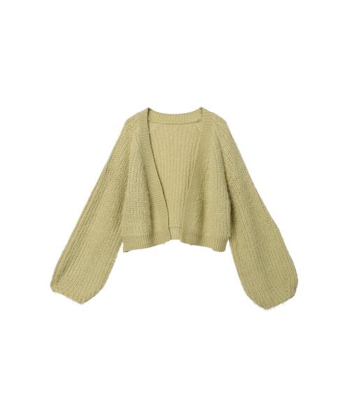 koe（コエ）の「【&g'aime】シャギーニットカーディガン（カーディガン/ボレロ・レディース・ライトグリーン/ブラック・FREE）」の20枚目の写真