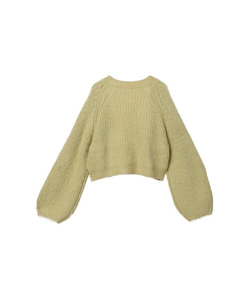 koe（コエ）の「【&g'aime】シャギーニットカーディガン（カーディガン/ボレロ・レディース・ライトグリーン/ブラック・FREE）」の21枚目の写真