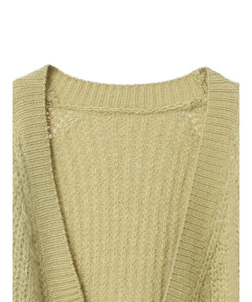 koe（コエ）の「【&g'aime】シャギーニットカーディガン（カーディガン/ボレロ・レディース・ライトグリーン/ブラック・FREE）」の22枚目の写真