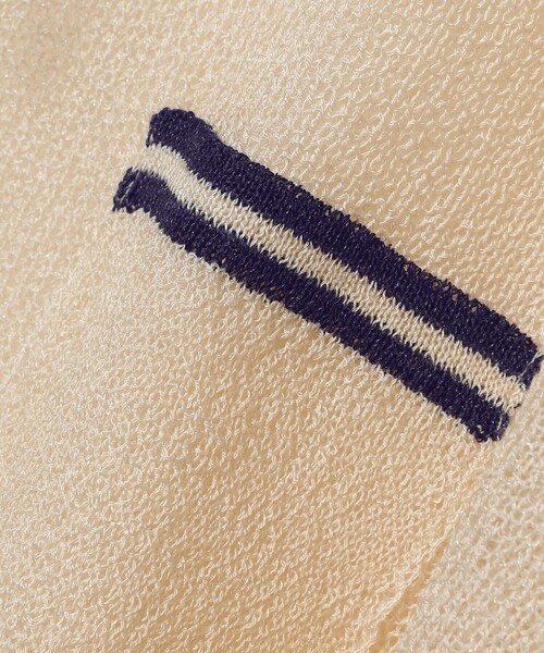 BEAMS BOY（ビームスボーイ）の「maturely / Sheer Knit Polo Shirt（ポロシャツ・レディース・グリーン/ベージュ・ONE SIZE）」の12枚目の写真