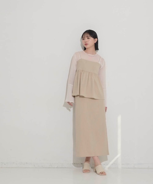 Aunt Marie's（アントマリーズ）の「シアークルーネックトップス（シャツ/ブラウス・レディース・ブルー/チャコールグレー/アイボリー・FREE）」の18枚目の写真