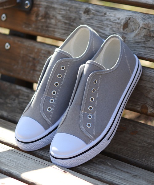 AAA+（サンエープラス）の「AAA+ / ローテクスリッポンスニーカー（スリッポン・レディース・ブラック/ホワイト/ブラック×ブラック/ベージュ/カーキ/レッド/ネイビー/キナリ/グリーン/ライトブルー/グレー・44/40/42/34/36/38）」の15枚目の写真