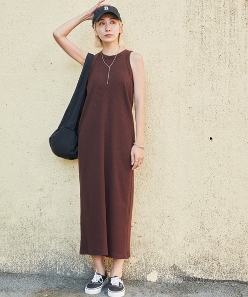 Auntie Rosa Holiday（アンティローザホリデー）の「サーマルアメスリワンピース / サイズ展開あり（ワンピース・レディース・ブラック/アイボリー/ブルー/ブラウン/グリーン/オレンジ・SMALL/MEDIUM）」の3枚目の写真