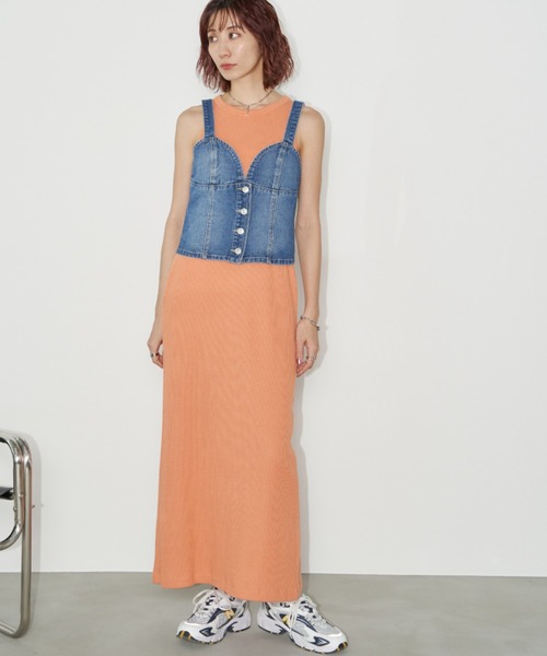 Auntie Rosa Holiday（アンティローザホリデー）の「サーマルアメスリワンピース / サイズ展開あり（ワンピース・レディース・ブラック/アイボリー/ブルー/ブラウン/グリーン/オレンジ・SMALL/MEDIUM）」の6枚目の写真