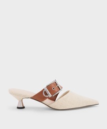 Leila レイラ オープントゥミュール　39/25cm　ブラック Leila レイラ オープントゥミュール - ブラック | CHARLES