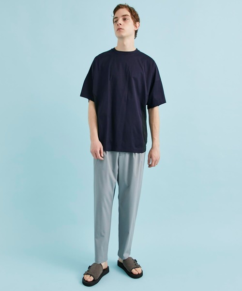 CITY TOKYO（シティトウキョウ）の「ワイドテーパードアンクルパンツ（スラックス・メンズ・ライトブルーグレー/ブラック/ホワイト・1/2/3）」の4枚目の写真