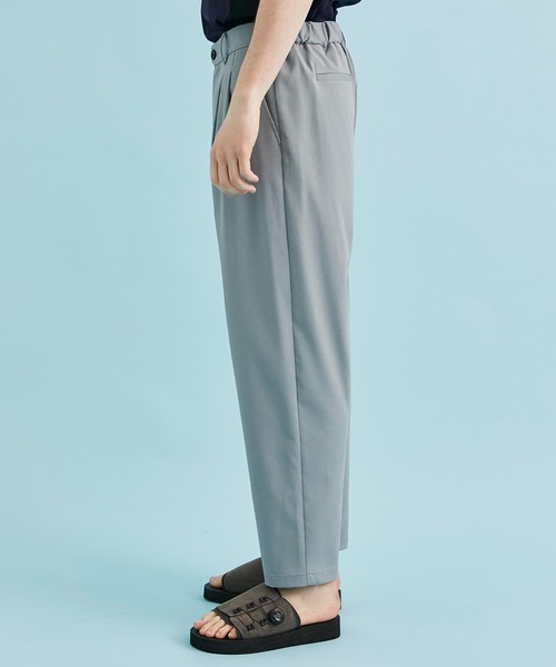 CITY TOKYO（シティトウキョウ）の「ワイドテーパードアンクルパンツ（スラックス・メンズ・ライトブルーグレー/ブラック/ホワイト・1/2/3）」の6枚目の写真