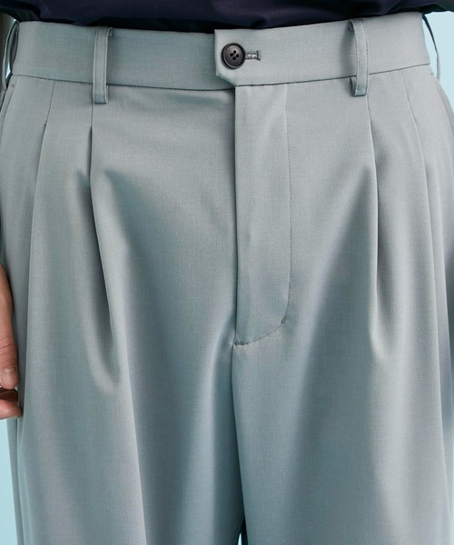 CITY TOKYO（シティトウキョウ）の「ワイドテーパードアンクルパンツ（スラックス・メンズ・ライトブルーグレー/ブラック/ホワイト・1/2/3）」の8枚目の写真