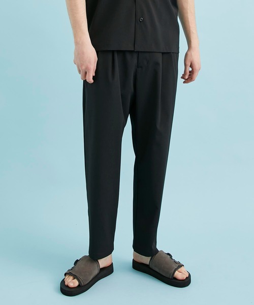 CITY TOKYO（シティトウキョウ）の「ワイドテーパードアンクルパンツ（スラックス・メンズ・ライトブルーグレー/ブラック/ホワイト・1/2/3）」の12枚目の写真