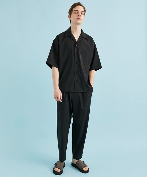 CITY TOKYO（シティトウキョウ）の「ワイドテーパードアンクルパンツ（スラックス・メンズ・ライトブルーグレー/ブラック/ホワイト・1/2/3）」の13枚目の写真