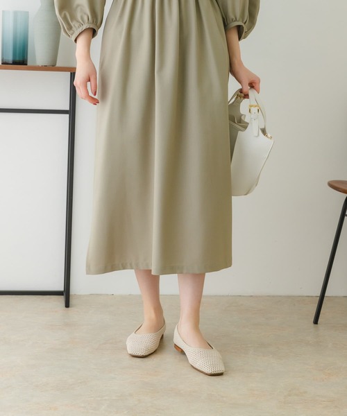 RODE SKO(ロデスコ)の「『MADE IN JAPAN』スクエアメッシュフラットシューズ(バレエシューズ・レディース・アイボリー/ブラウン/ベージュ・36/37/38)」の9枚目の写真