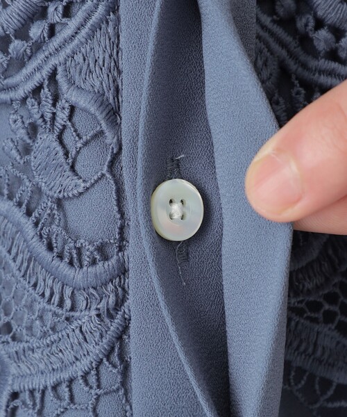 LOVELESS（ラブレス）の「レースペイズリー シャツ（シャツ/ブラウス・メンズ・ブラック/ブルー系その他3/オフホワイト・S/M/L）」の8枚目の写真