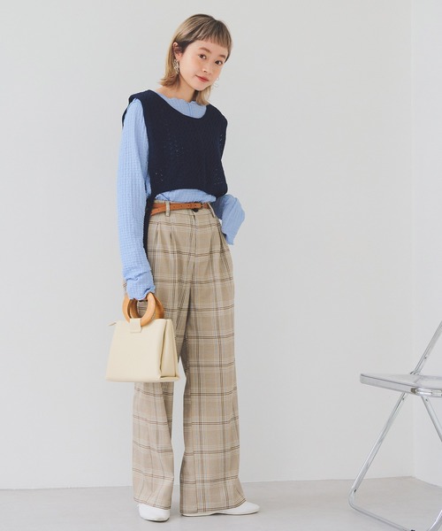 Crisp(クリスプ)の「サイドリボンニットカラー(ニット/セーター・レディース・ネイビー/ブラウン/アイボリー・FREE)」の17枚目の写真