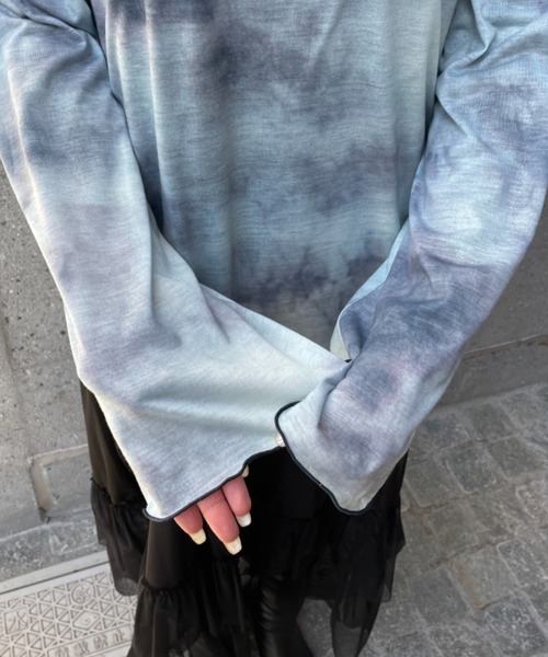 CIAOPANIC（チャオパニック）の「タイダイ柄天竺トップス（Tシャツ/カットソー・レディース・ブラウン/ブルー/パープル・FREE）」の11枚目の写真