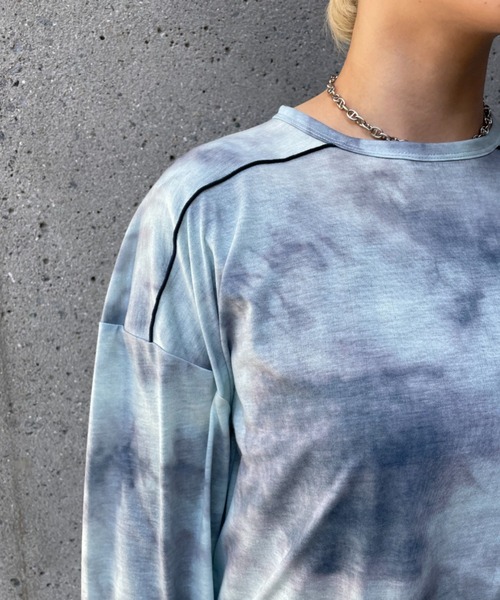 CIAOPANIC（チャオパニック）の「タイダイ柄天竺トップス（Tシャツ/カットソー・レディース・ブラウン/ブルー/パープル・FREE）」の10枚目の写真