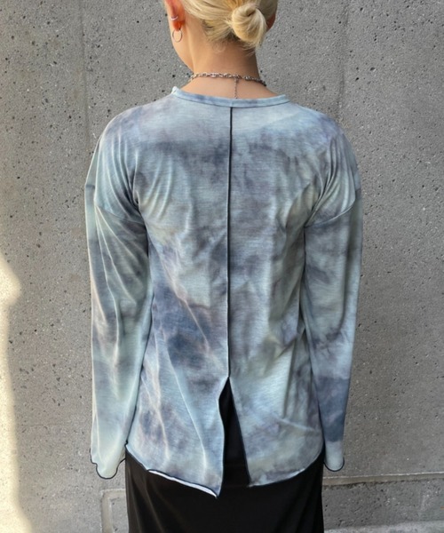 CIAOPANIC（チャオパニック）の「タイダイ柄天竺トップス（Tシャツ/カットソー・レディース・ブラウン/ブルー/パープル・FREE）」の8枚目の写真