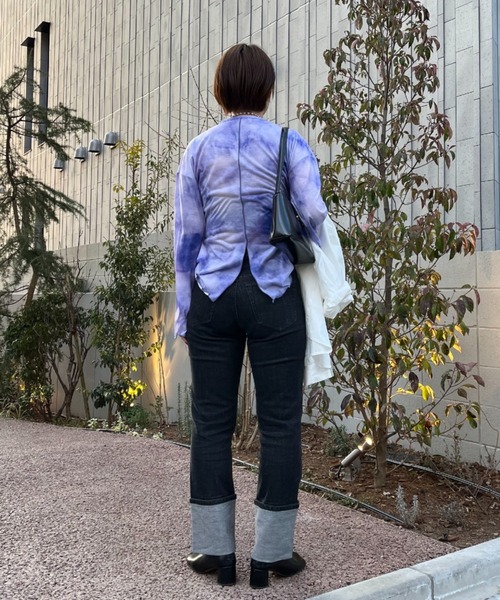 CIAOPANIC（チャオパニック）の「タイダイ柄天竺トップス（Tシャツ/カットソー・レディース・ブラウン/ブルー/パープル・FREE）」の18枚目の写真