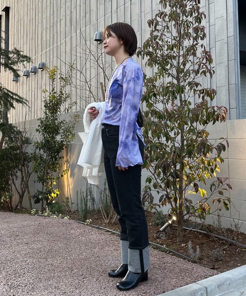 CIAOPANIC（チャオパニック）の「タイダイ柄天竺トップス（Tシャツ/カットソー・レディース・ブラウン/ブルー/パープル・FREE）」の17枚目の写真