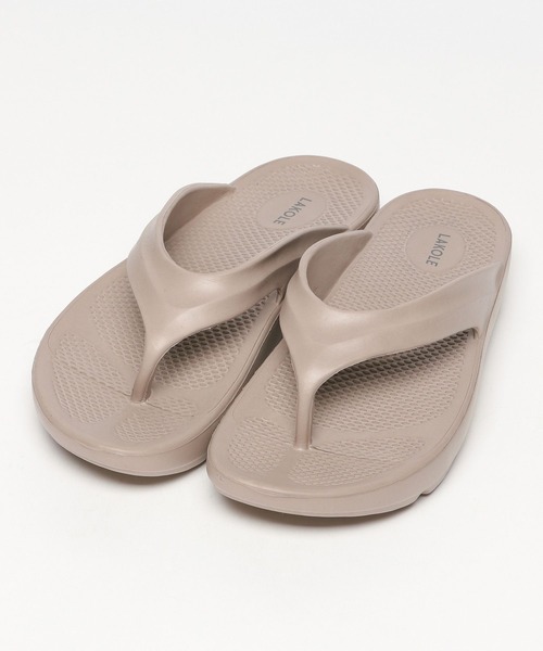 LAKOLE（ラコレ）の「ラバートングサンダル[WOMEN] / 185621（サンダル・レディース・ブラック/ベージュ/キャメル・MEDIUM/LARGE）」の4枚目の写真