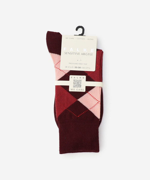 FALKE(ファルケ)の「FALKE | 12535 SENSITIVE ARGYLE SOCKS WOMEN(ソックス/靴下・レディース・ブルー系その他/ブラウン系その他/ピンク系その他/ホワイト系その他/イエロー系その他・35/38)」の1枚目の写真