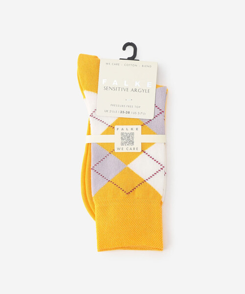 FALKE(ファルケ)の「FALKE | 12535 SENSITIVE ARGYLE SOCKS WOMEN(ソックス/靴下・レディース・ブルー系その他/ブラウン系その他/ピンク系その他/ホワイト系その他/イエロー系その他・35/38)」の4枚目の写真